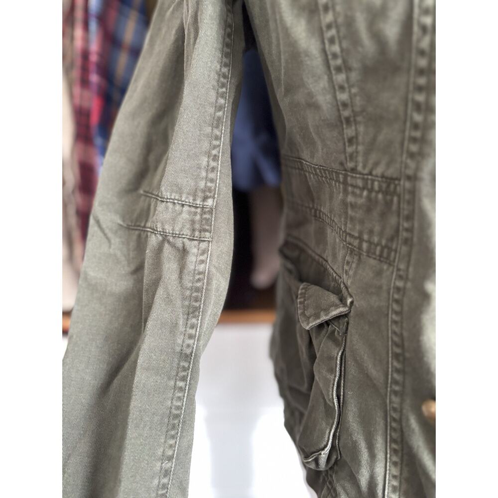 Y2K‎ VIntage Delia's Jacket Bomber Size Small Green Combat Coat - Picture 3 of 6